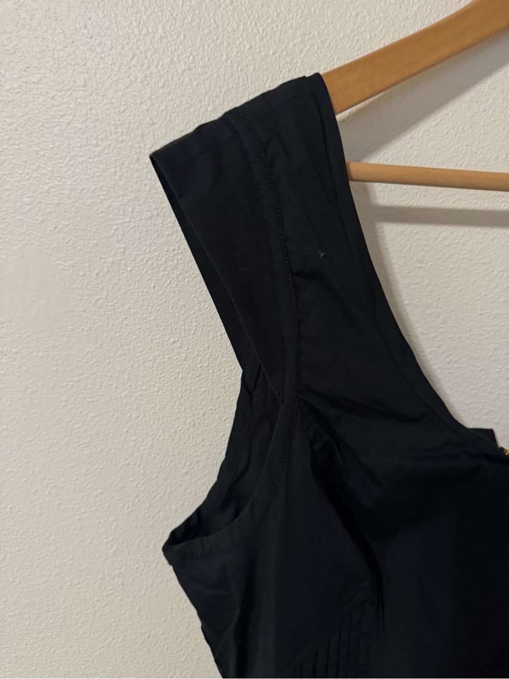 Anthropologie Cotton Sleeveless Scoop-Neck Midi Dress Black Rear Zipper-XL - Picture 7 of 11